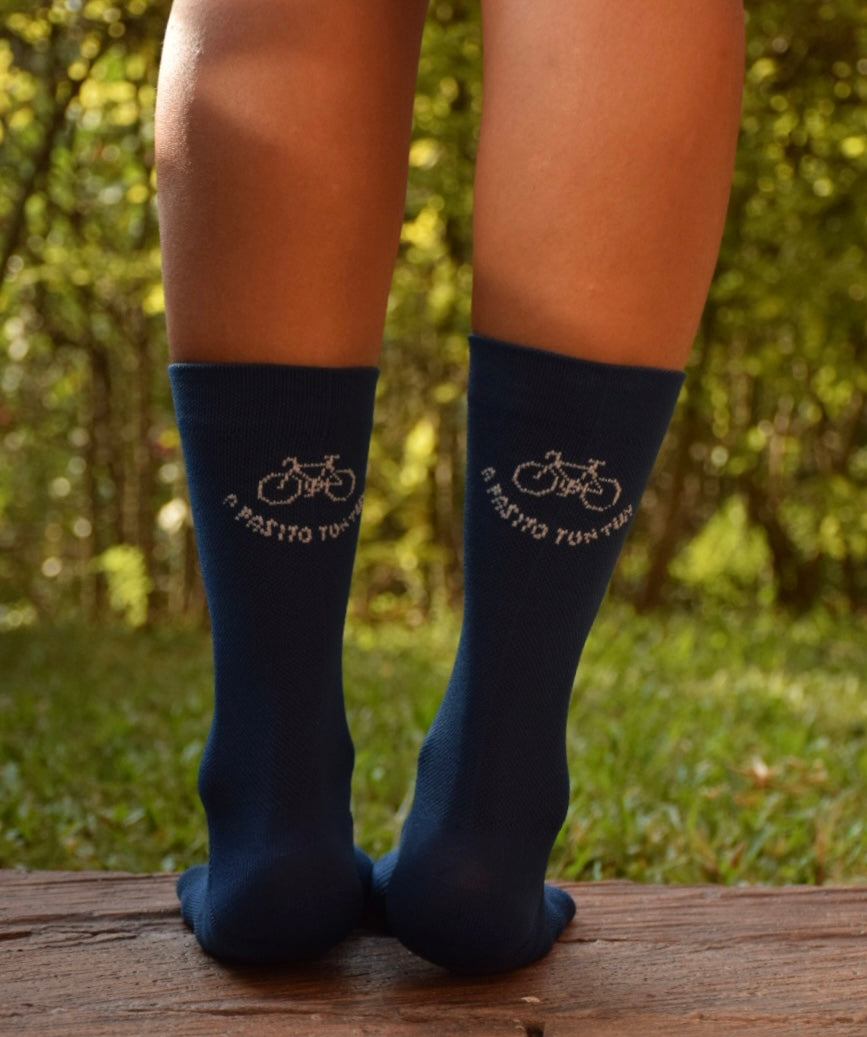 Medias de Ciclismo Azul Oscuro
