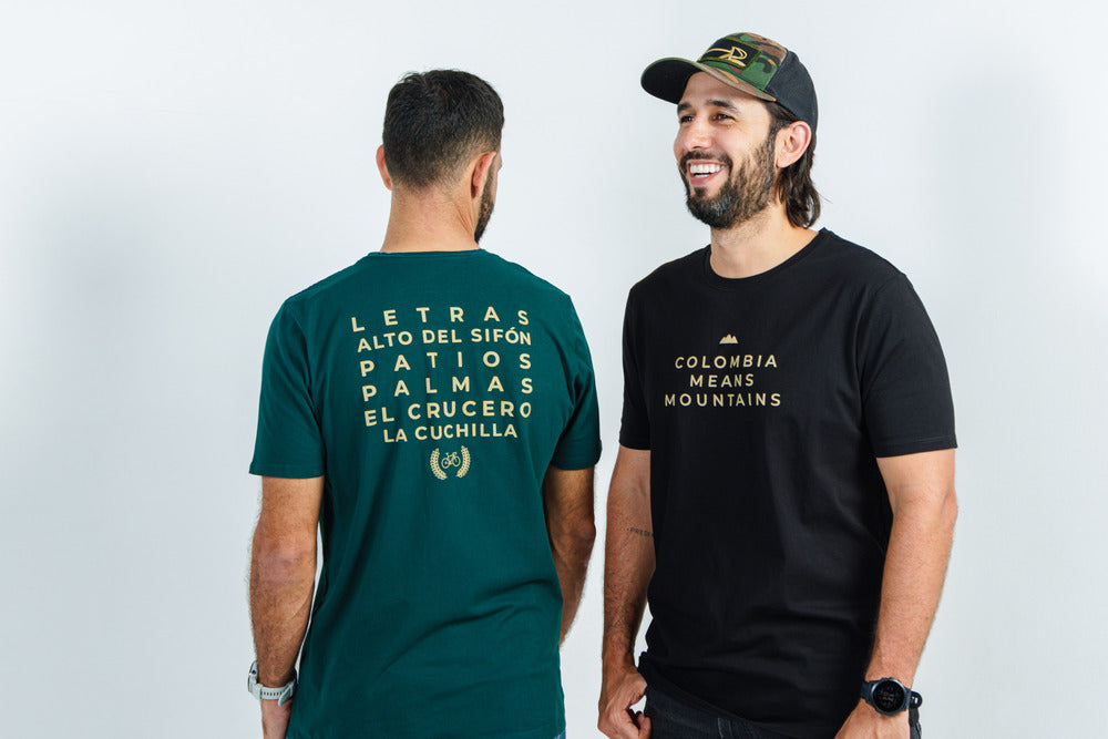 Camiseta Hombre Colombia Means Mountain | Homenaje a los Puertos de Montaña de Colombia