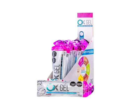 OX GEL energético con electrolitos – Caja con 15 geles